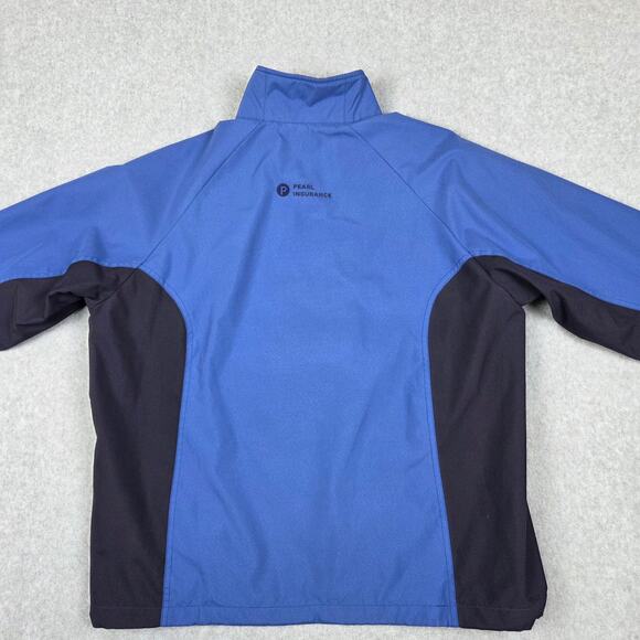 Lands' End Workwear 1/4 Zip Windbreaker Size Large Pearl Insurance Logo on back - Picture 10 of 15